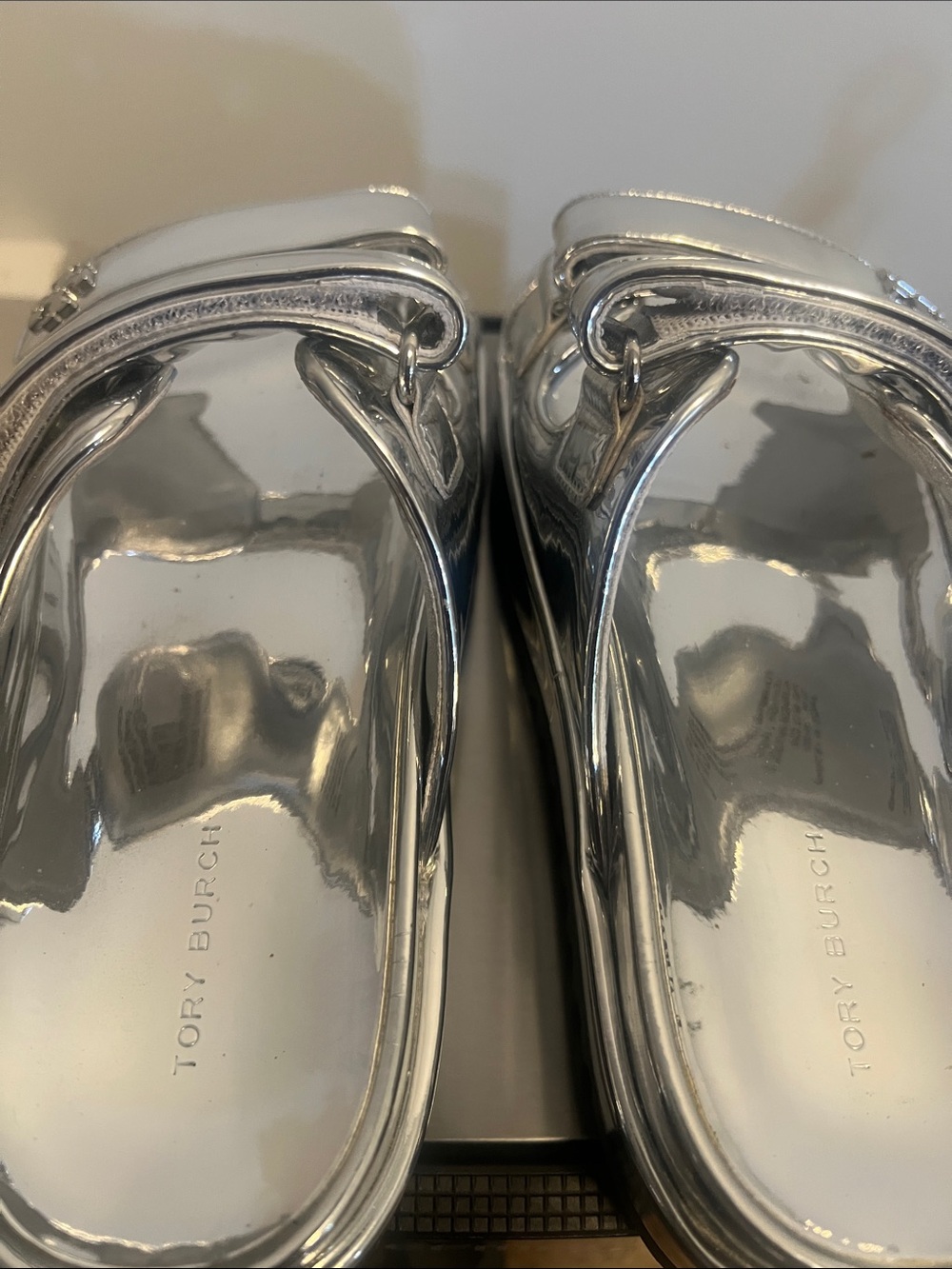Tory Burch Kira Sport - Black Ribbed Sole Slide Sandals - Picture 3 of 5